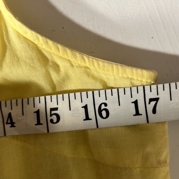 Ryu Boho Yellow Shift Above Knee Sleeveless Cotton Mini Dress hand-Embroidered - Picture 14 of 15